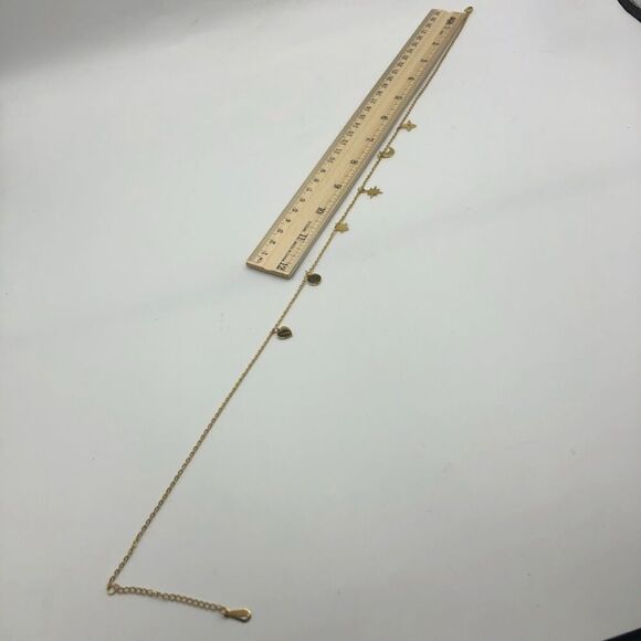 18K Gold Plated Moons Stars Stainless Steel Women's Necklace Hypoallergenic - Picture 8 of 9